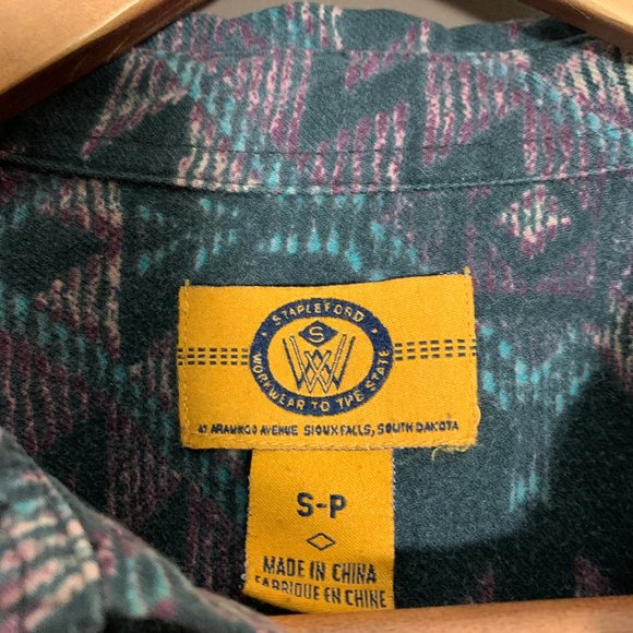 Stapleford Workwear Men's Slim Fit Patterned Shirt - Small - Picture 2 of 2